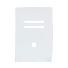 Placa p/ 2 Interruptores +  Furo 4x2 - Dicompel Glass Branco